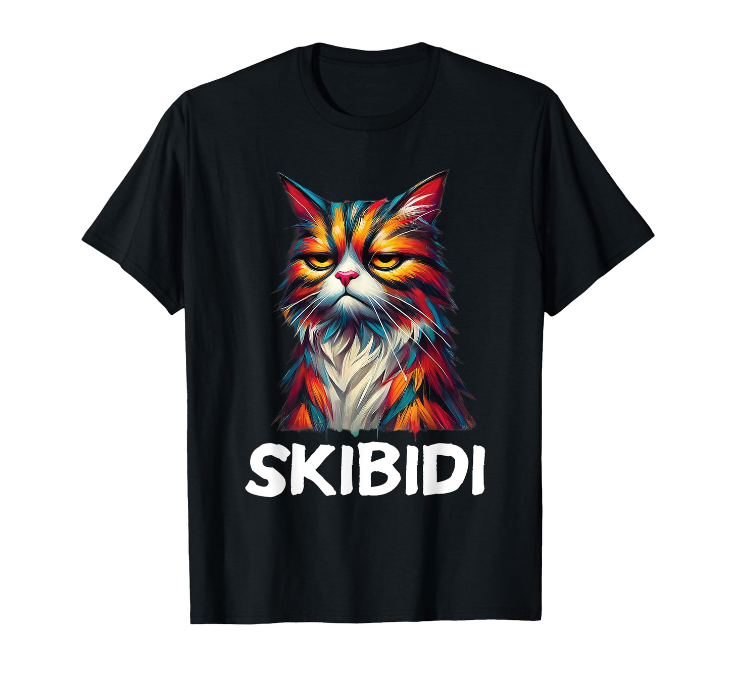 Skibidi Cat Funny Graphic Kids Girls Boys Gen Alpha Tweens T-Shirt