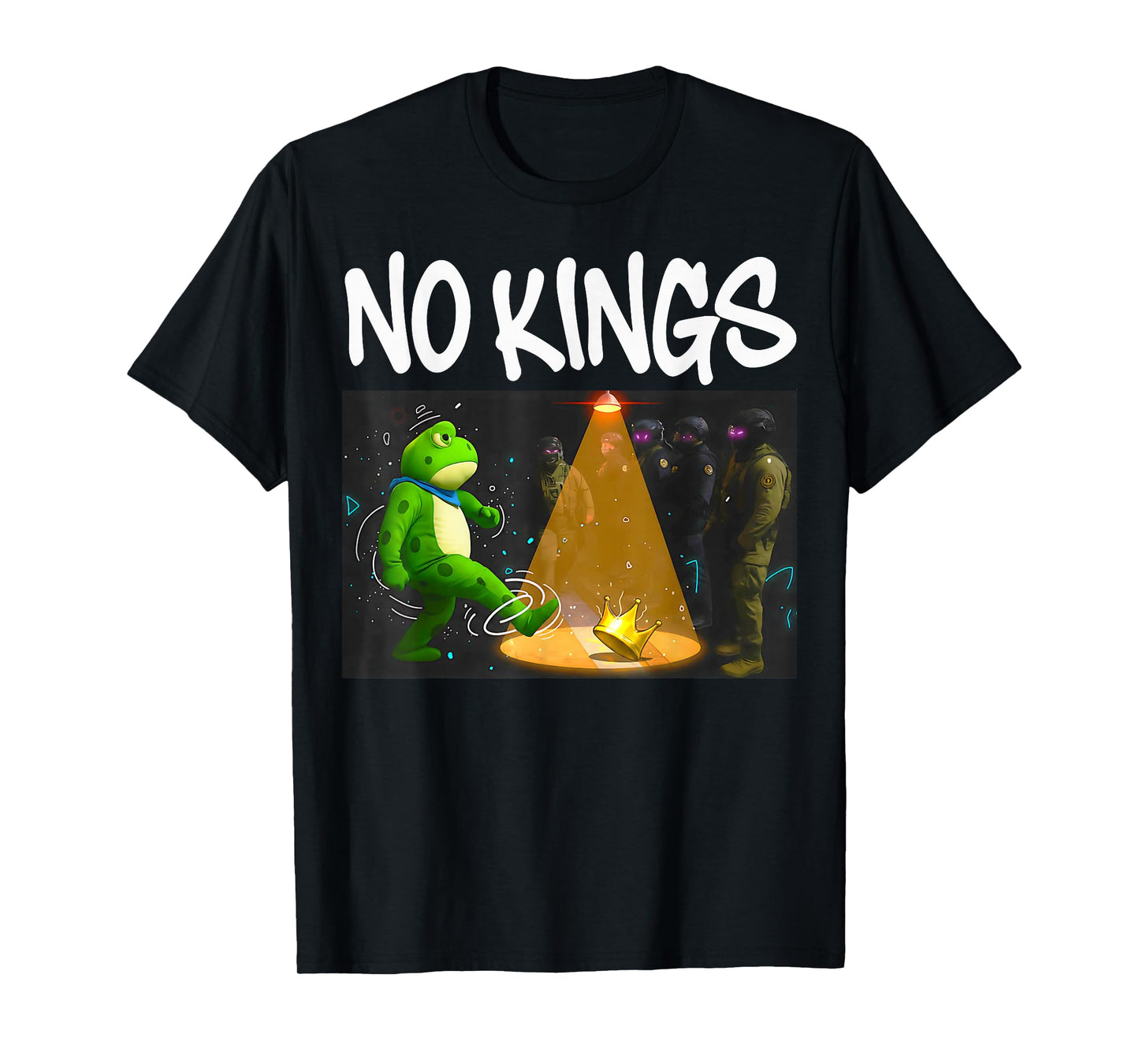 No Kings Day Patriotic Frog, No Kings T-Shirt