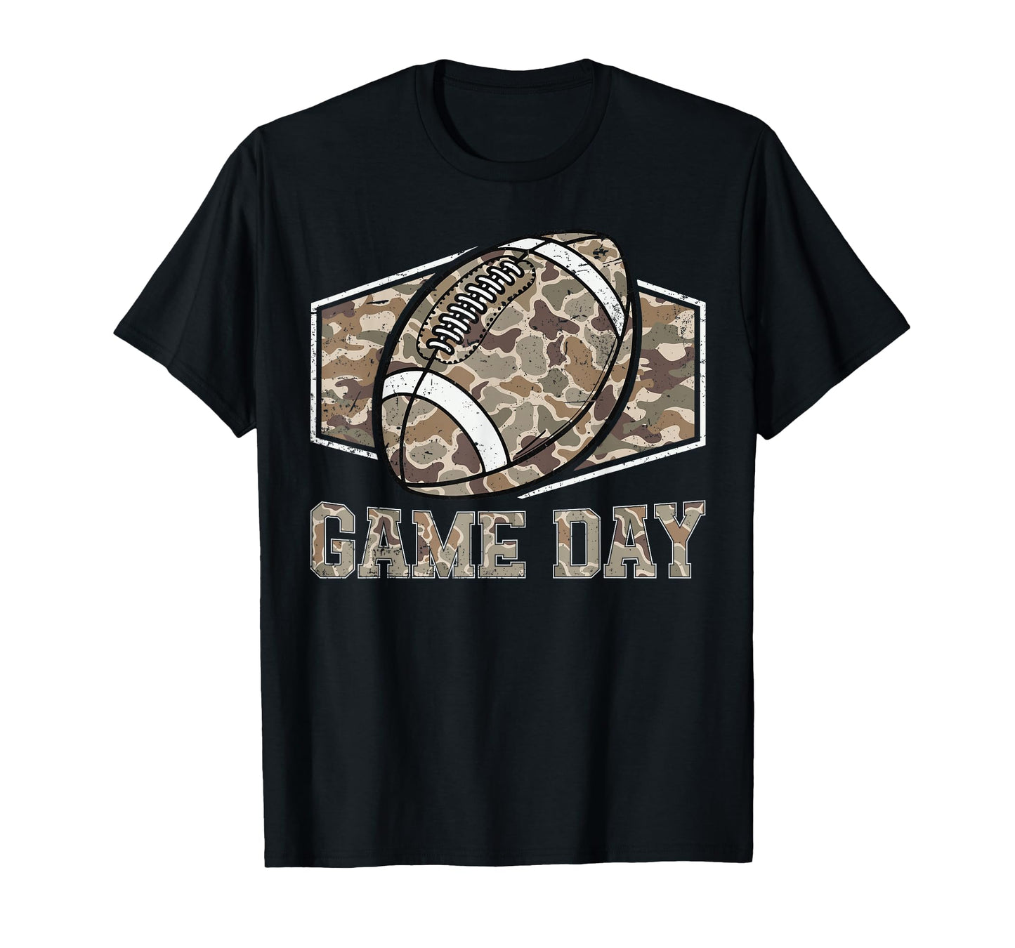 Retro Game Day Camouflage Old Camo Football Season Men Boys T-Shirt