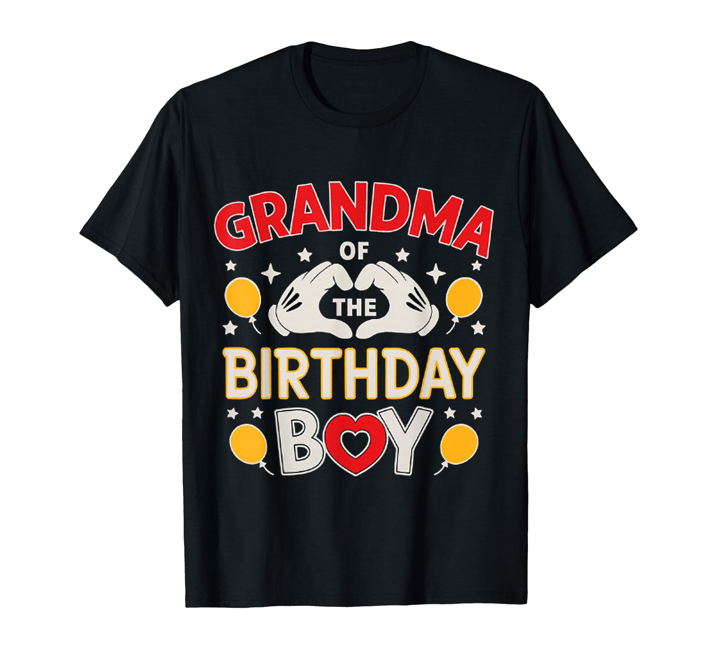 Grandma of The Birthday Boy Family Party Decor Grandson T-Shirt