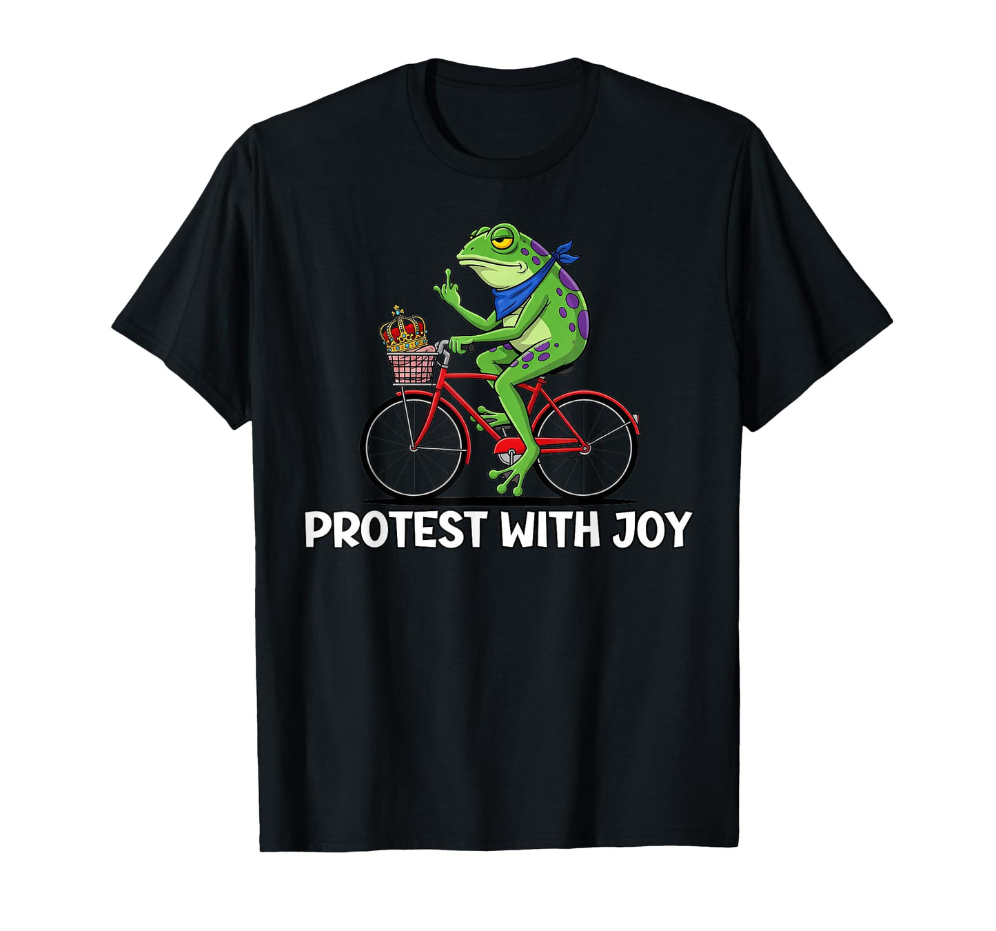 Protest with Joy Portland Frog Naked Bike Ride Activists T-Shirt