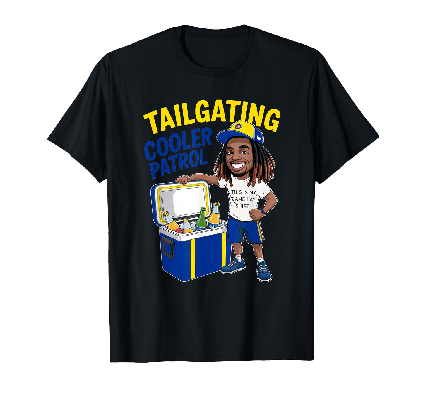 Tailgaiting Los Angeles African American Men Game Day Fan T-Shirt