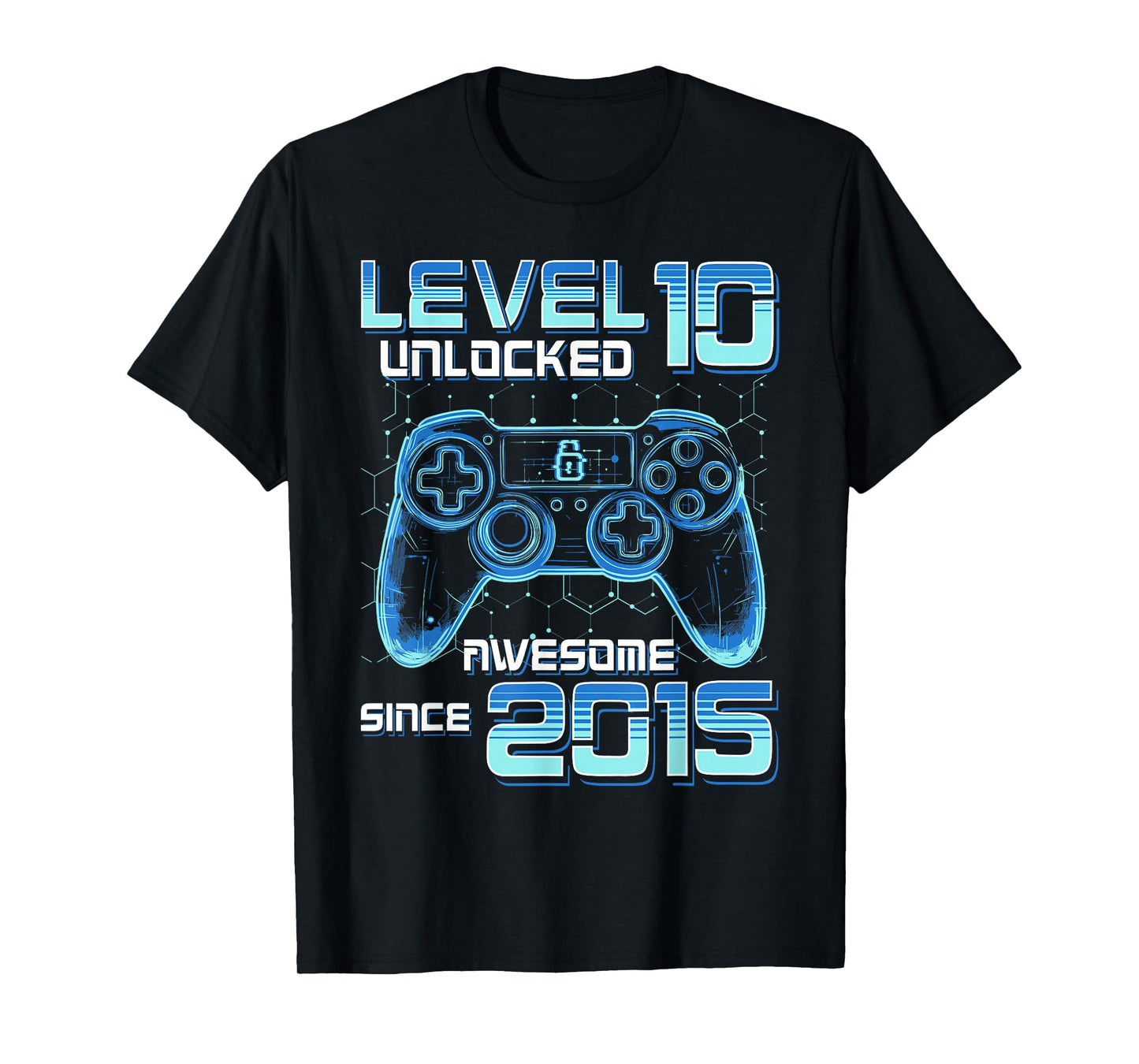 Level 10 Unlocked Video Game Party 10th Birthday Gamer Boys T-Shirt