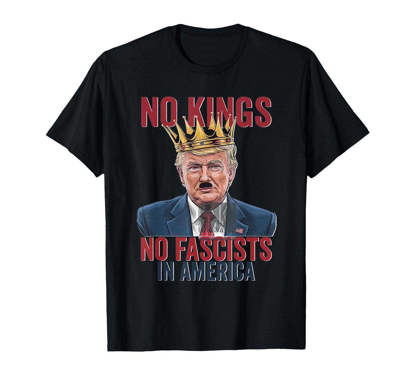 no Kings no Fascists in America Trum T-Shirt