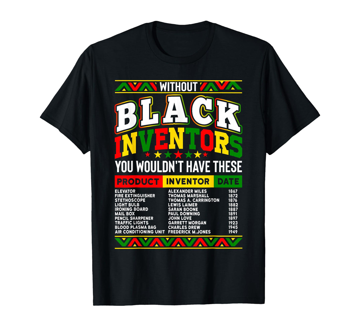 Without the black inventors, you wouldn't have - Black History T-Shirt