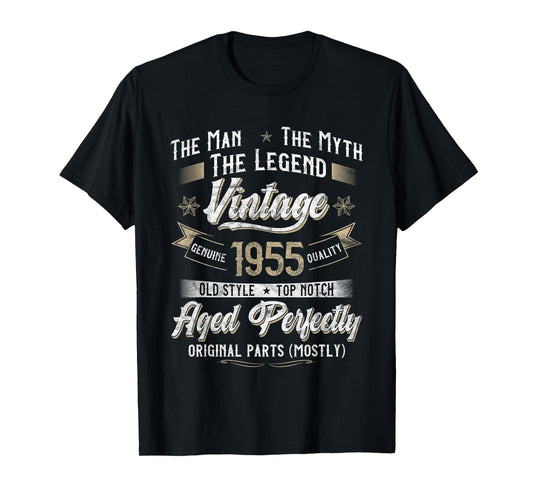 70th Birthday Gift Vintage 1955 Men Funny 70 Years Old 1955 T-Shirt