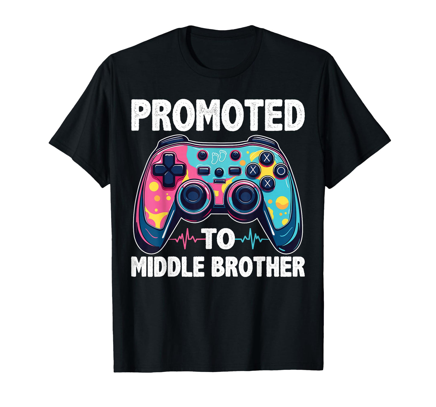 Video Gamer Gender Reveal Party Promoted To Middle Brother T-Shirt