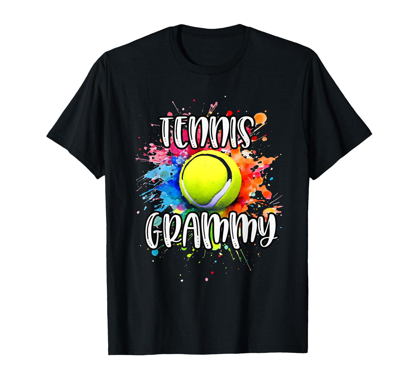 Tennis GRAMMY Tennis Ball Graphic Shirt Colorful Splash T-Shirt