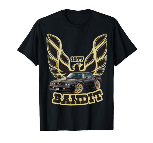 1977 77 trans am vintage black car MUSCLE CARS 70s CLASSIC T-Shirt