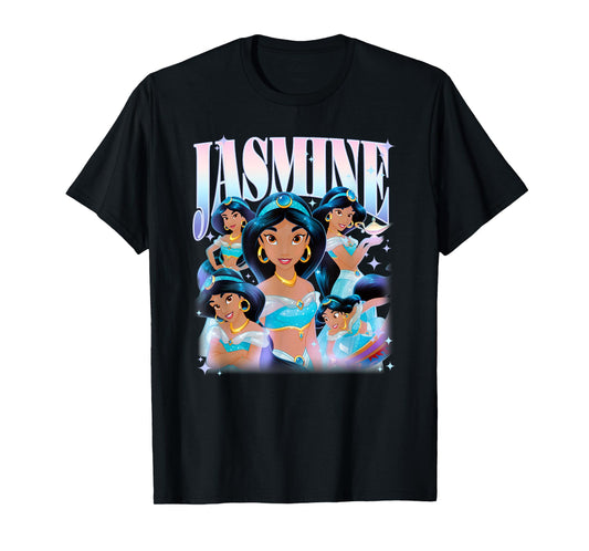 Disney Princess Elegant Classy Jasmine Retro 90s Big Collage T-Shirt
