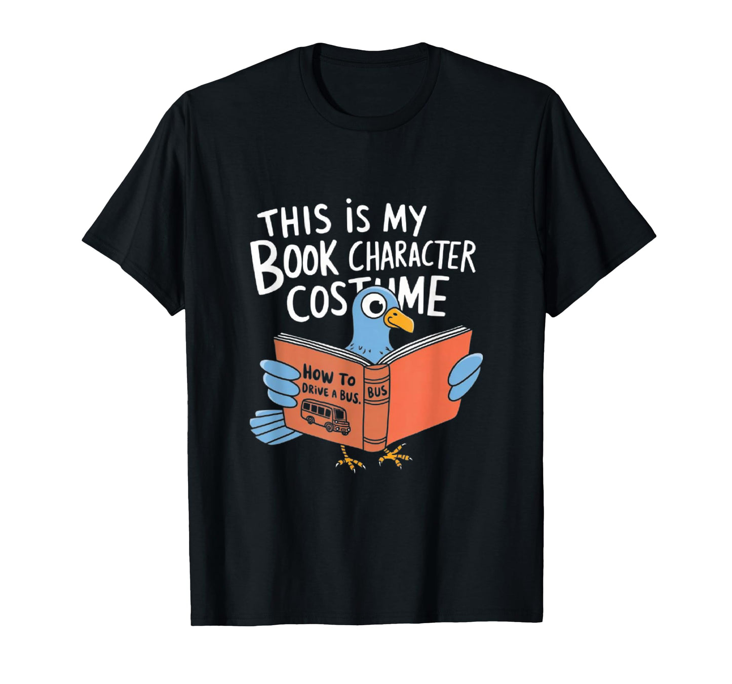 This Is My Book Character Costume Funny Pigeon Kids Reading T-Shirt