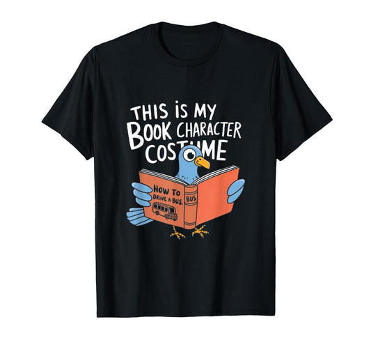 This Is My Book Character Costume Funny Pigeon Kids Reading T-Shirt