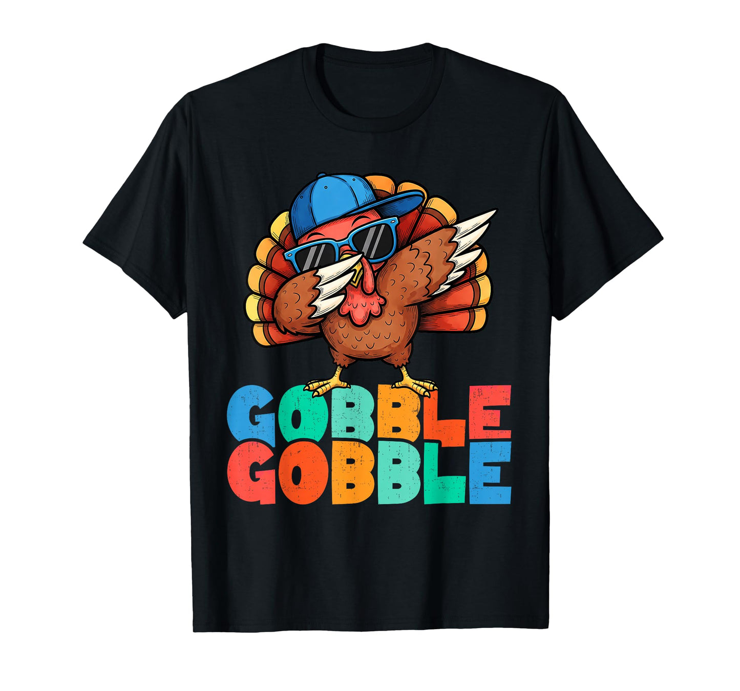Funny Turkey Dabbing Shirts Thanksgiving Men Toddler Boy T-Shirt