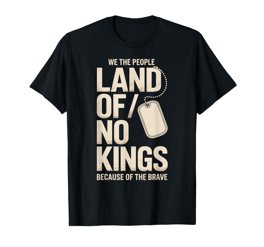 America Vintage No Kings Day Because of The Brave T-Shirt