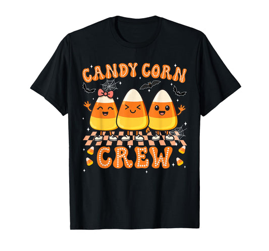Groovy Cute Candy Corn Crew Halloween Costumes Kid Boy Girl T-Shirt