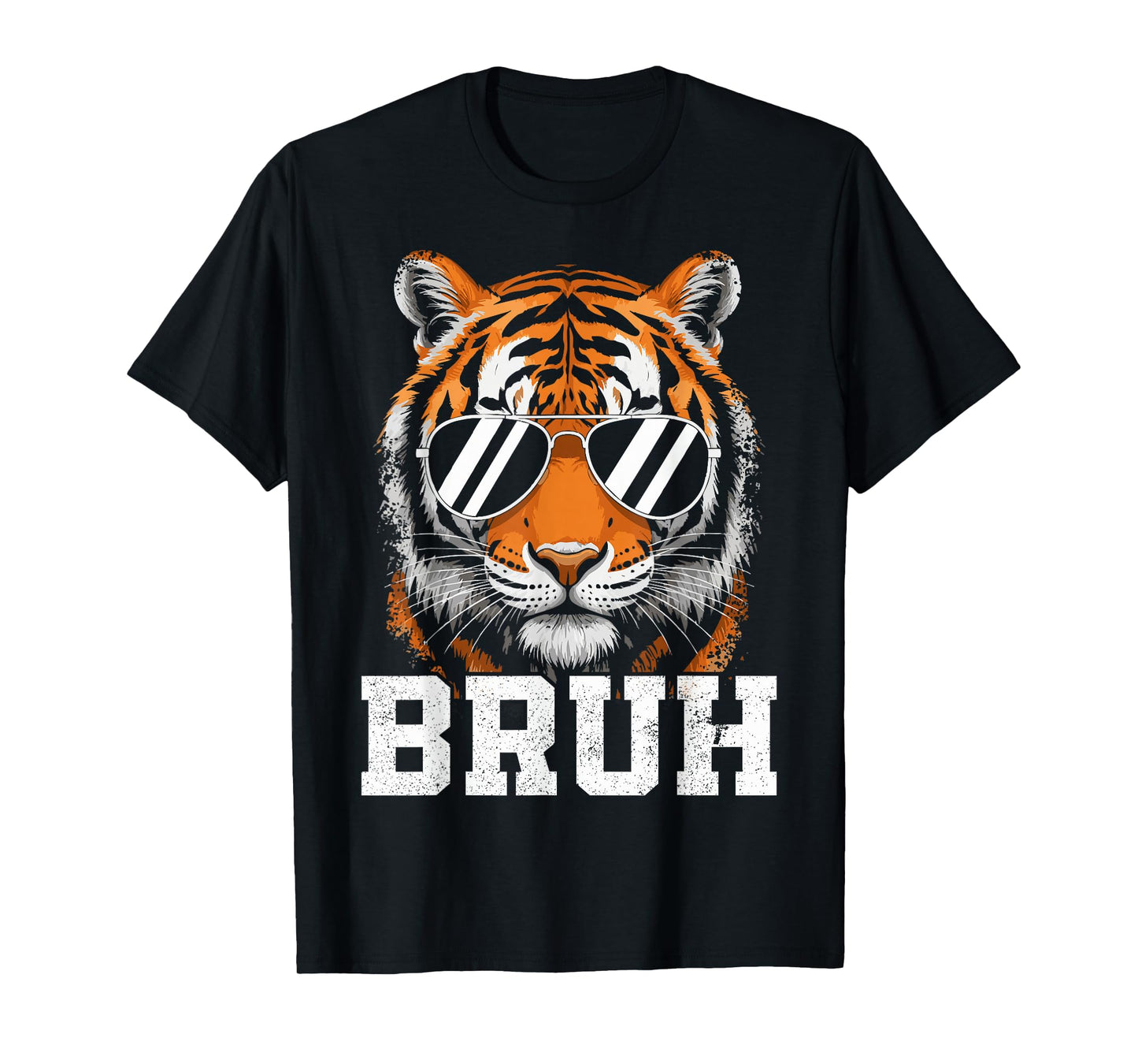 Bruh Tiger Graphic Tee Men Toddler Boys Animal Kids Tiger T-Shirt