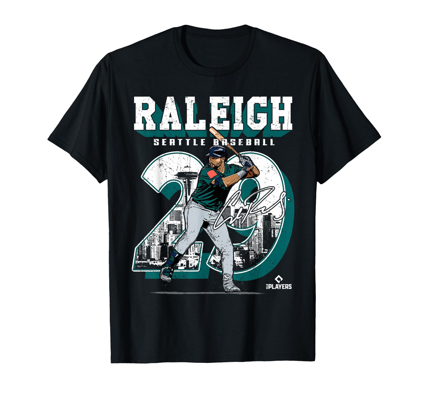 Cal Raleigh | Seattle MLB Baseball Players | MLBCRA201M T-Shirt
