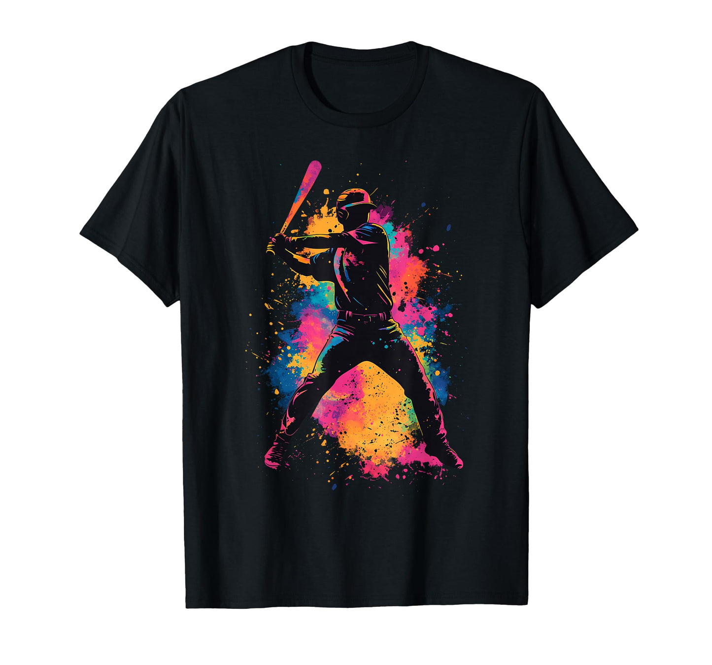 Colorful Baseball Player T-Shirt