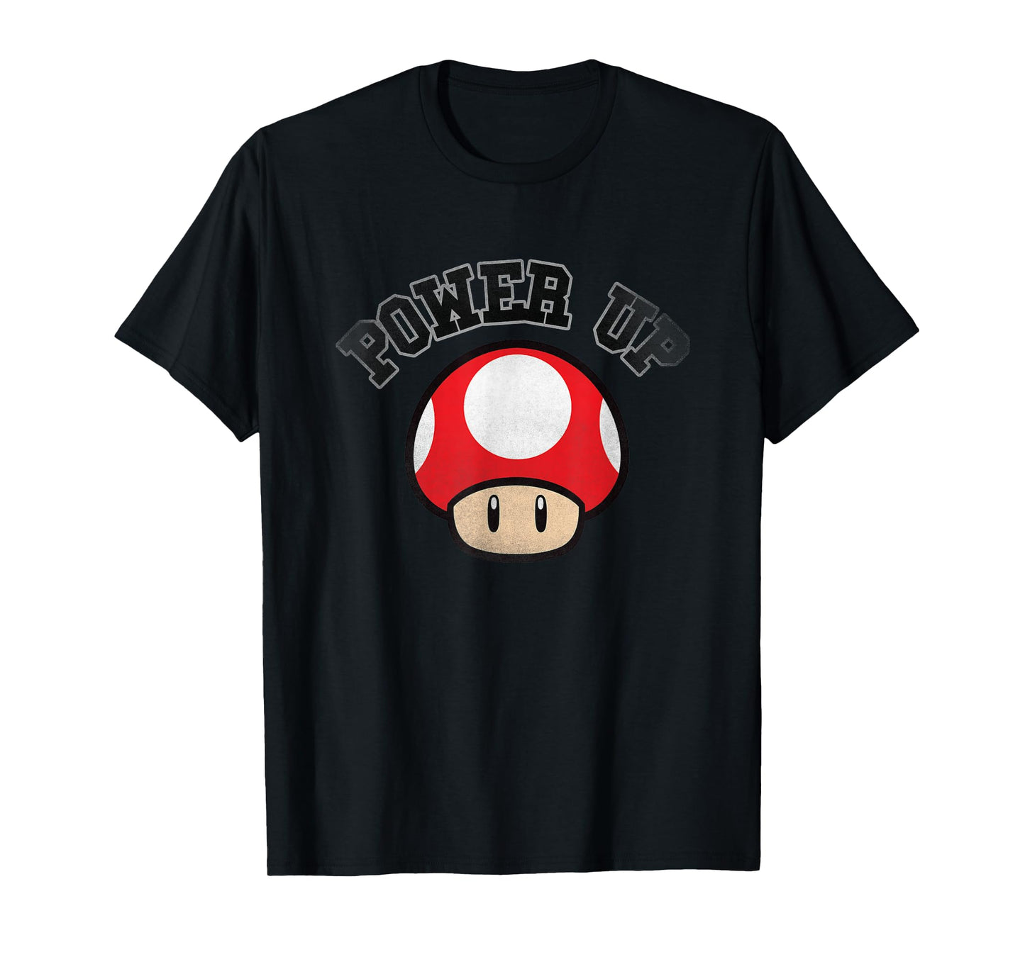 Super Mario Power Up Red Mushroom Distressed T-Shirt