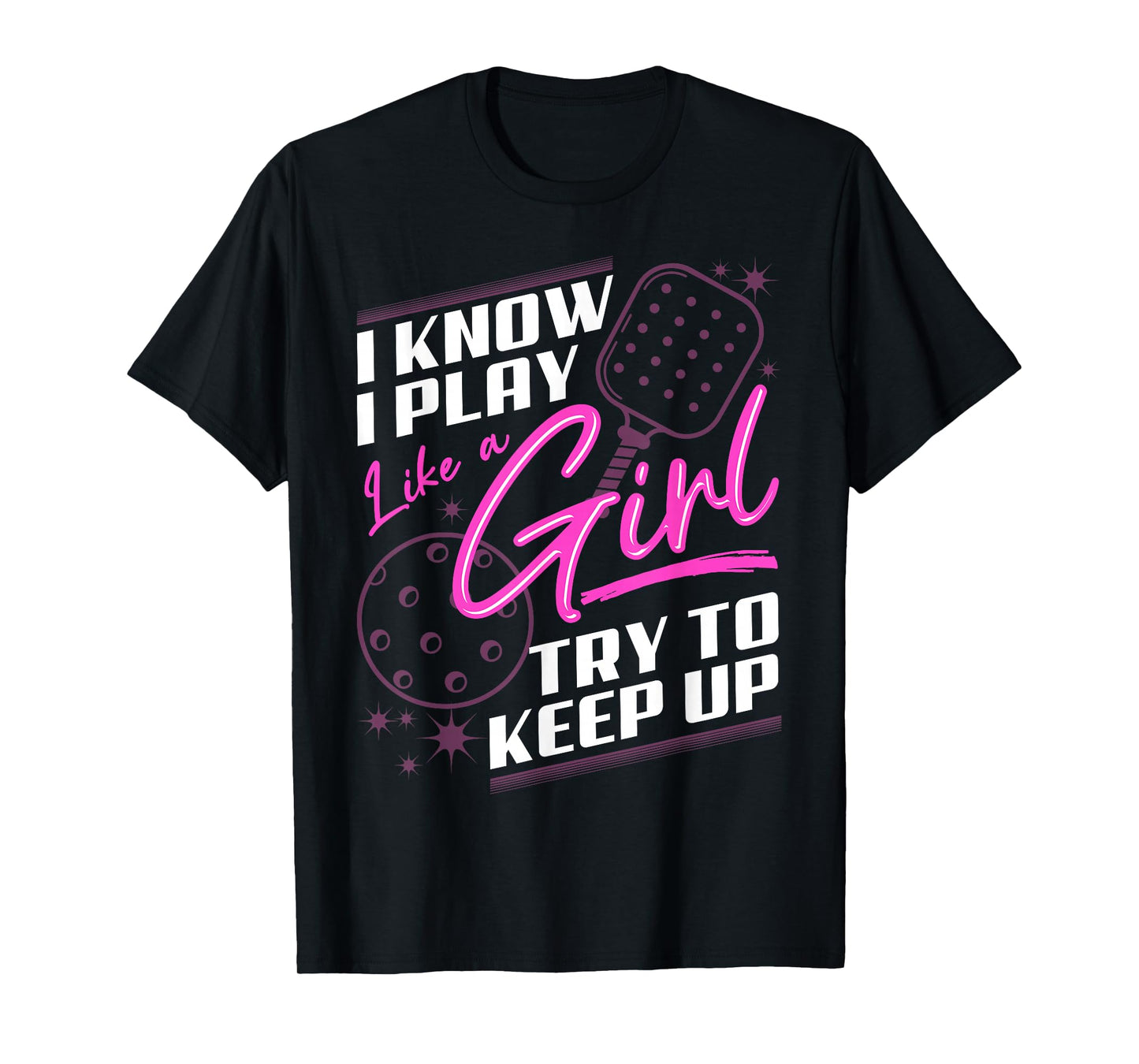 Funny pickleball sayings design Retro Paddle Court T-Shirt