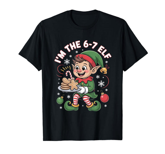 6-7 Christmas Ugly Sweater Six Seven Xmas 67 Meme Santa Elf T-Shirt