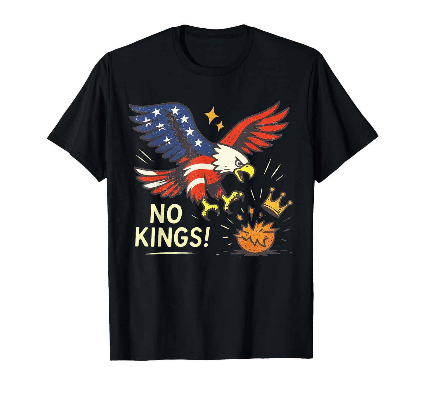 No Kings Patriotic Eagle America Pro-Democracy Shirt Mens T-Shirt