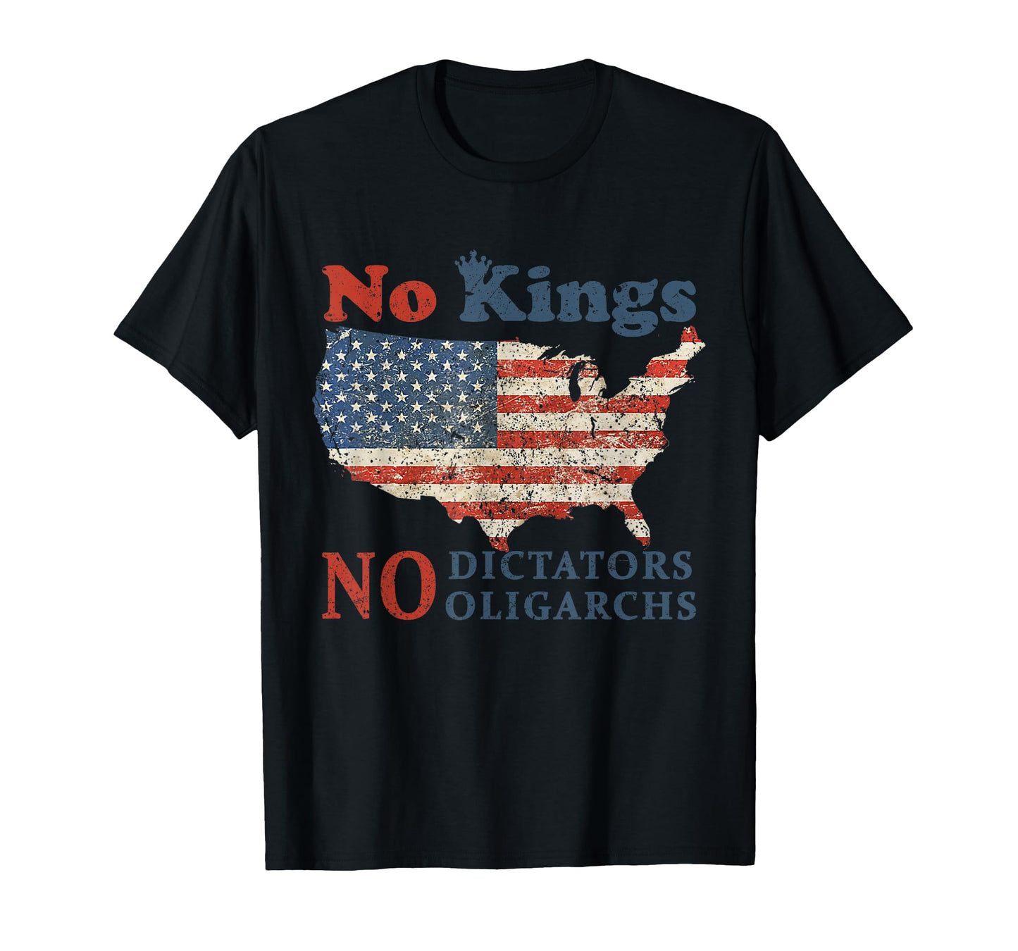 No Kings No Dictators No Oligarchs Anti Oligarchy Resist Tee T-Shirt