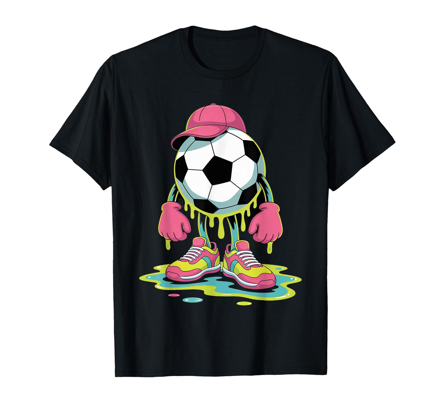 Soccer Ice Cream Drip Men Women Game Soccer Drip T-Shirt
