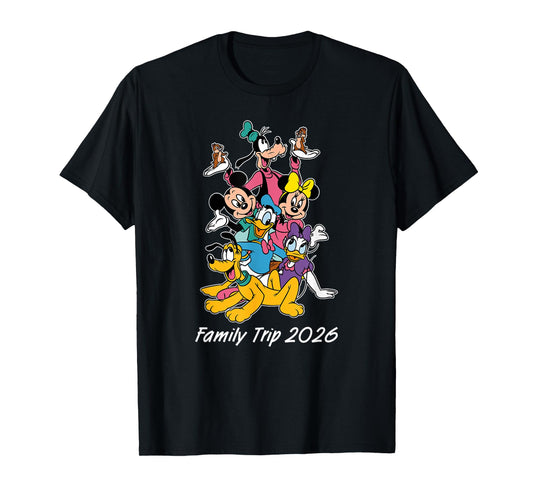 Disney Mickey & Friends Family Trip 2026 Matching Vacation T-Shirt