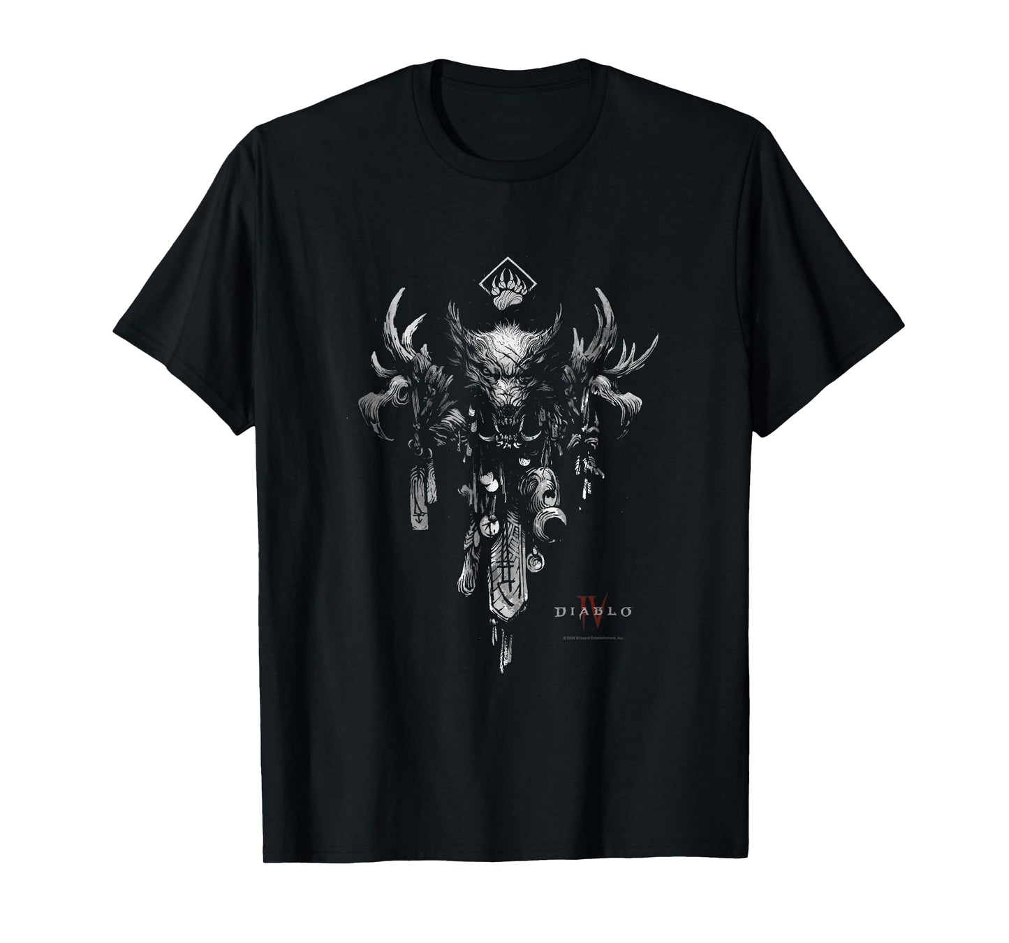 Diablo IV Druid Sigil Distressed White Armor T-Shirt