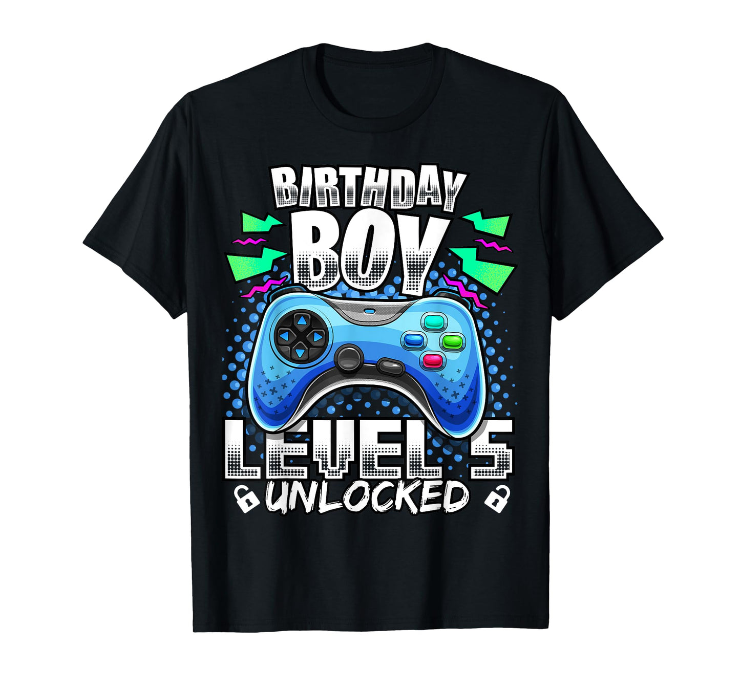 Level 5 Unlocked Video Game 5th Birthday Gamer Gift Boys T-Shirt