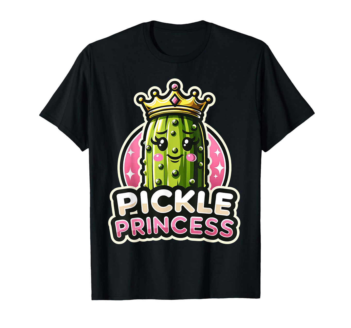 Pickle Princess Cute Cucumber Art For Girls Women T-Shirt