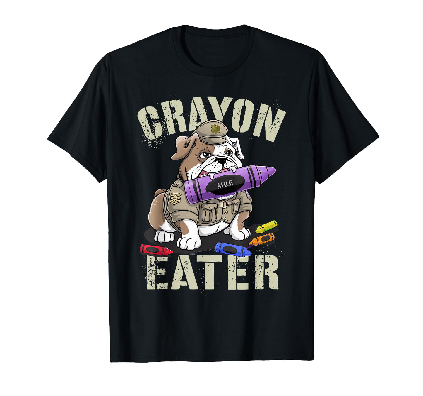 Funny CRAYON EATER Military Corps Proud Grunt Soldier Family T-Shirt