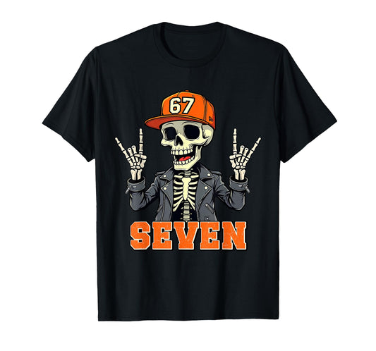 67ENDY Skeleton – 67 Six Seven Halloween 7 T-Shirt
