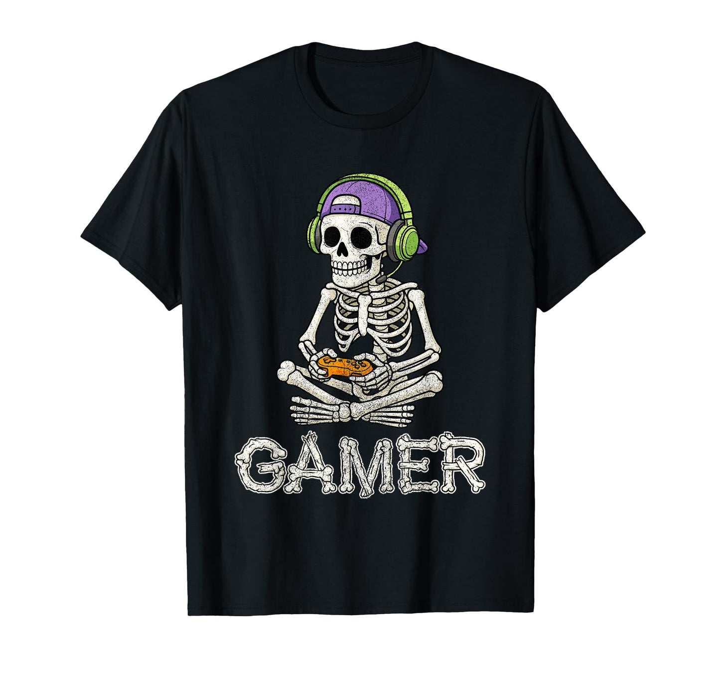 Funny Gamer Skeleton Gamer Teen Boys Video Gaming Bruh T-Shirt