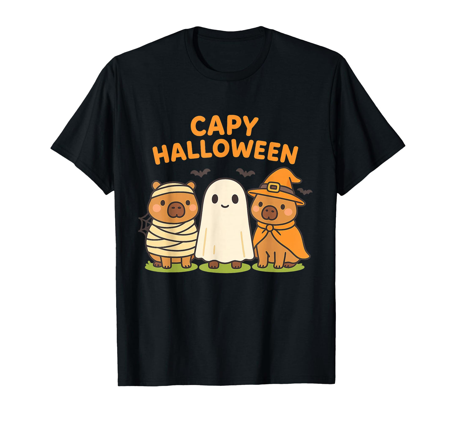 Capy Halloween Boys Girls Cute Capybara Halloween Costume T-Shirt