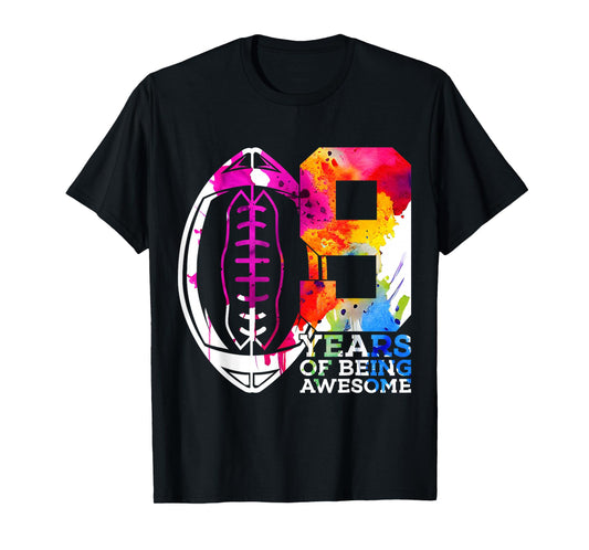 9 YEARS OF BEING AWESOME FOOTBALL 9TH BIRTHDAY T-Shirt