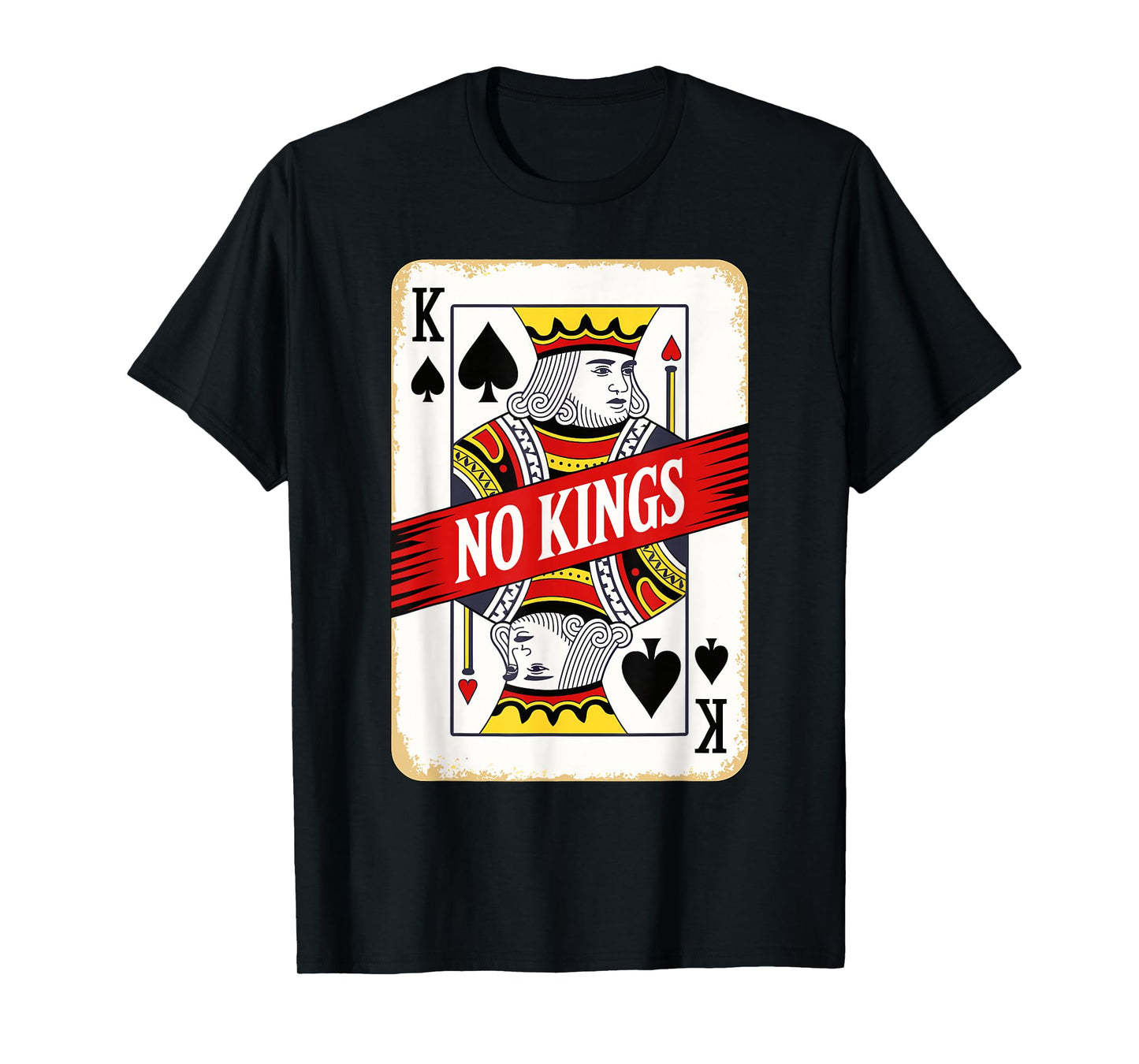 No Kings Playing Card Statement Design T-Shirt