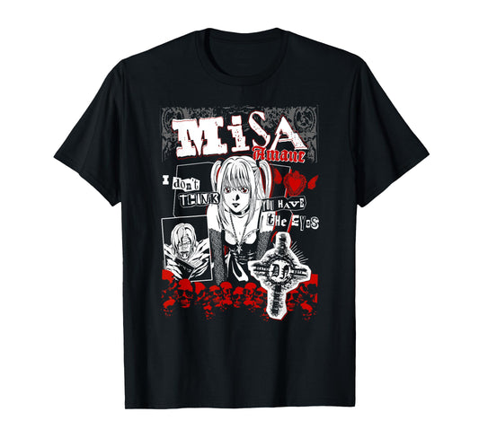 Death Note Misa Amane Punk Zine Collage Anime T-Shirt