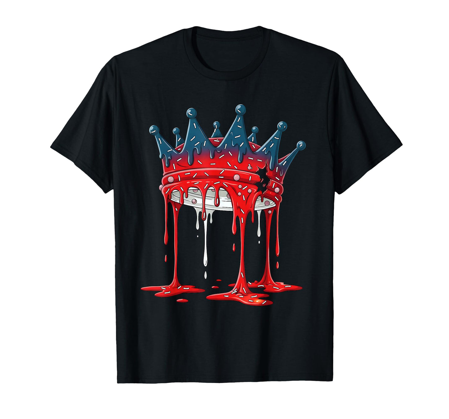 No Kings in America Ice Cream Drip Protest Sign Graphic T-Shirt
