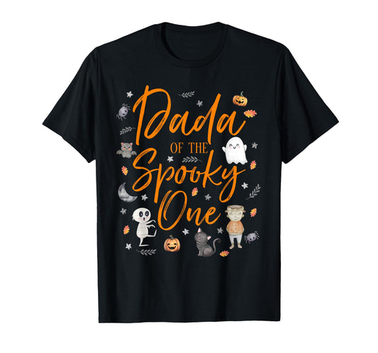 Dada of Spooky One Birthday Outfit Boy 1st First Birthday T-Shirt