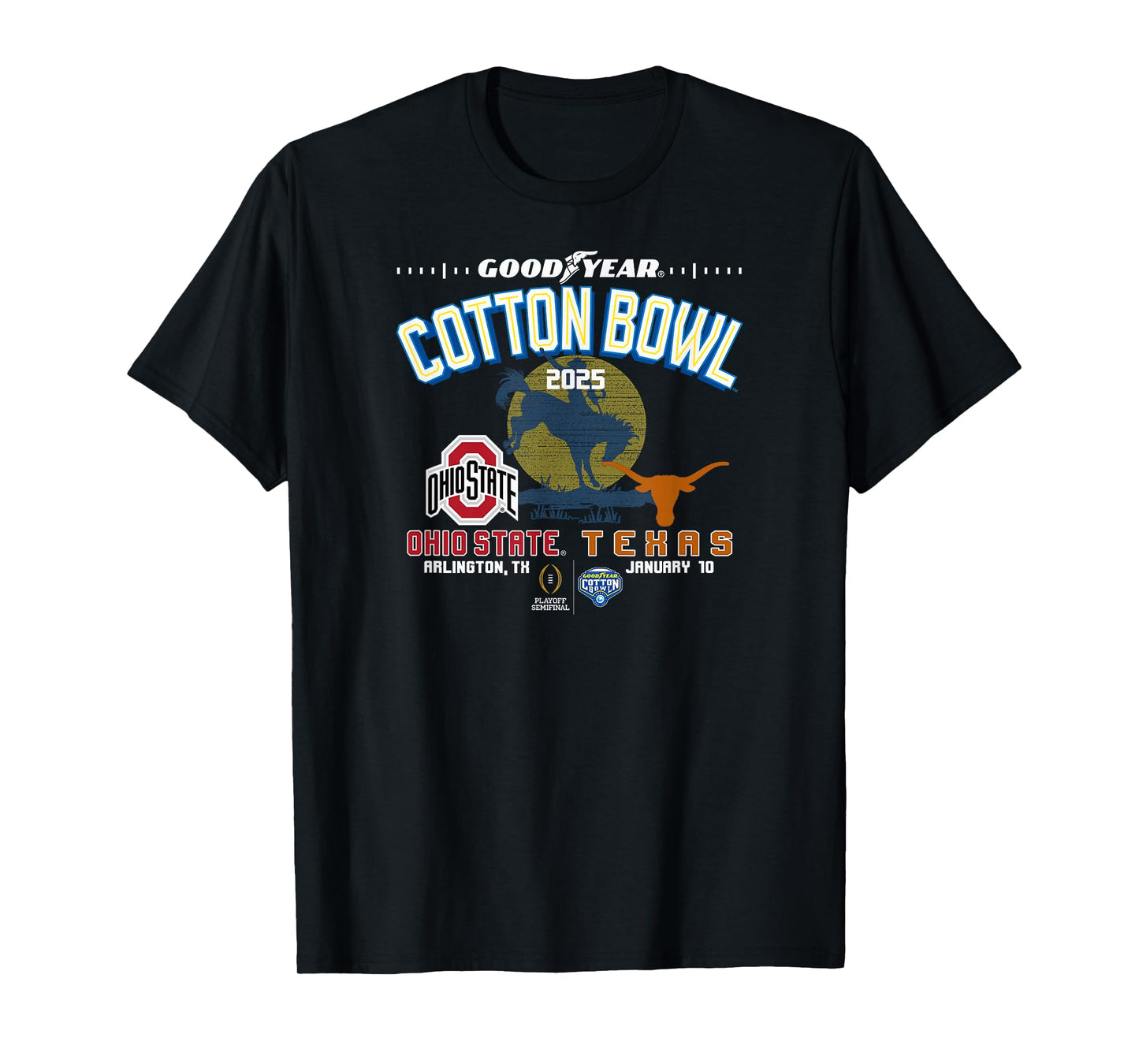 Ohio State vs Texas Cotton Bowl 2024-25 CFP Semifinal T-Shirt