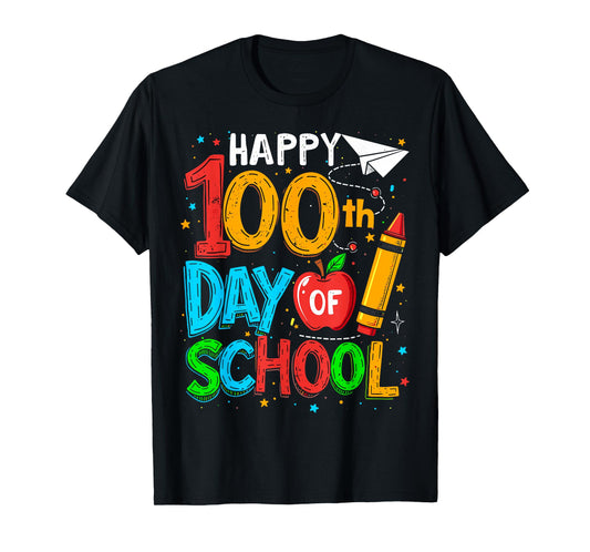 100th Day of School Teachers Kids Happy 100 Days T-Shirt
