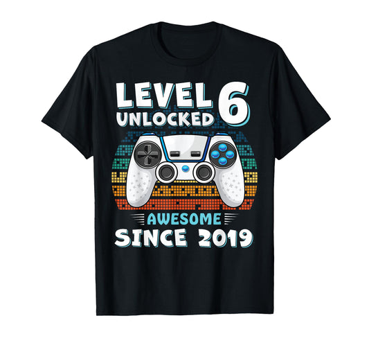 6 Year Old BDay Decorations Son Boy 6yr 2020 6th Birthday T-Shirt