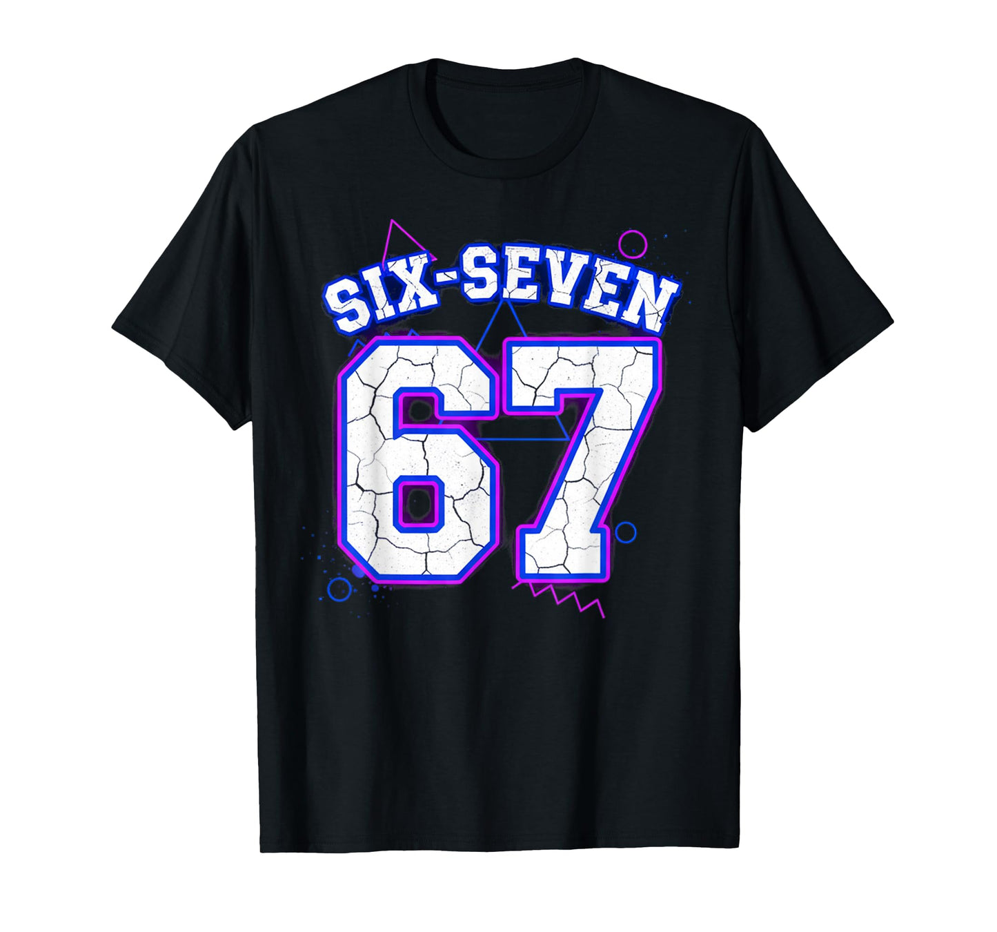 Six-Seven 67 Retro Varsity Sports Jersey Team 67th Birthday T-Shirt