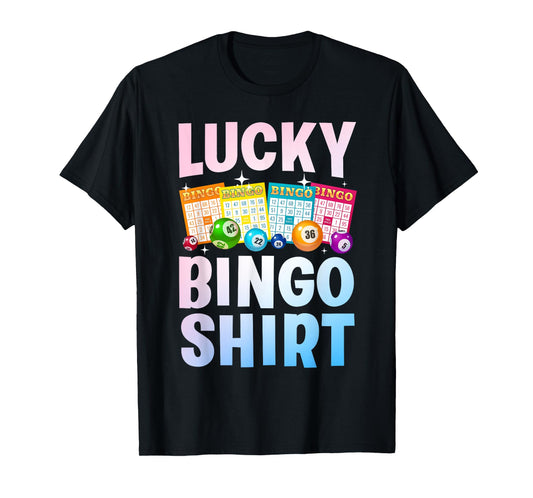 Cute Lucky Bingo Art For Men Women Game Player Bingo Lovers T-Shirt