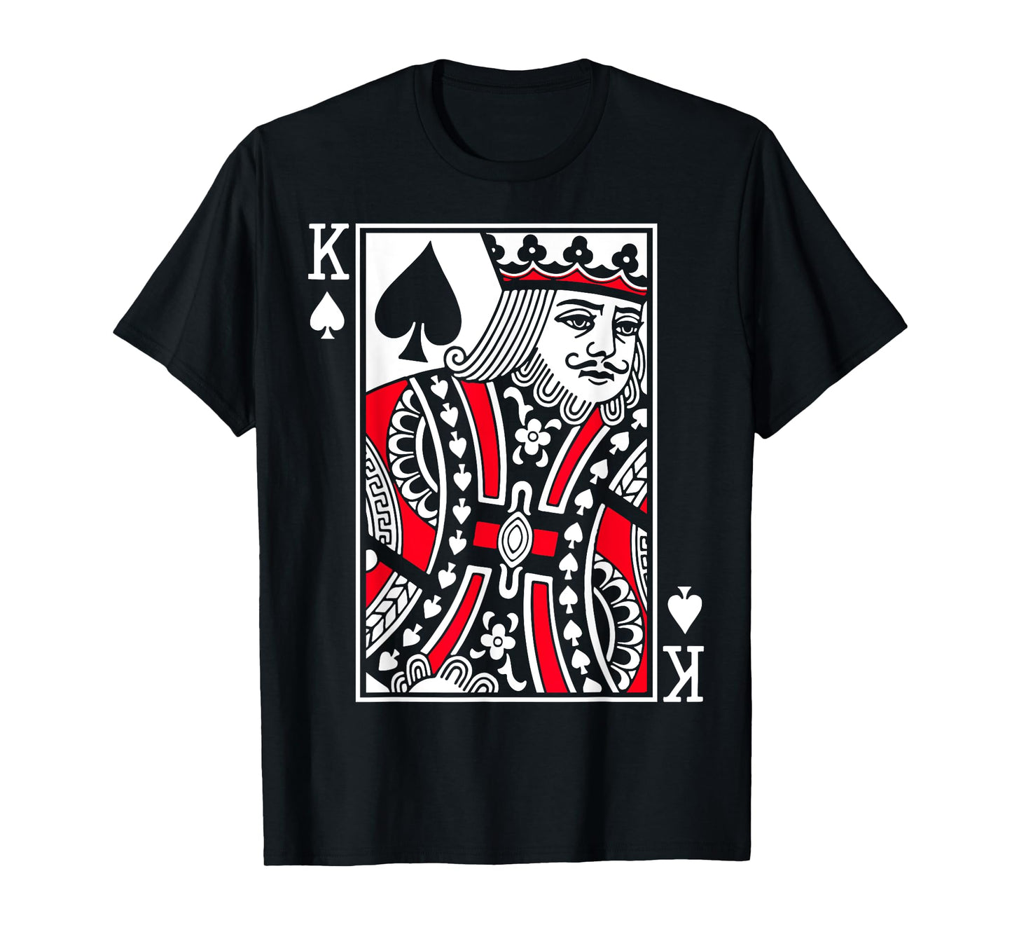 King Poker Card of Spades Playing Cards with 4 Kings Costume T-Shirt