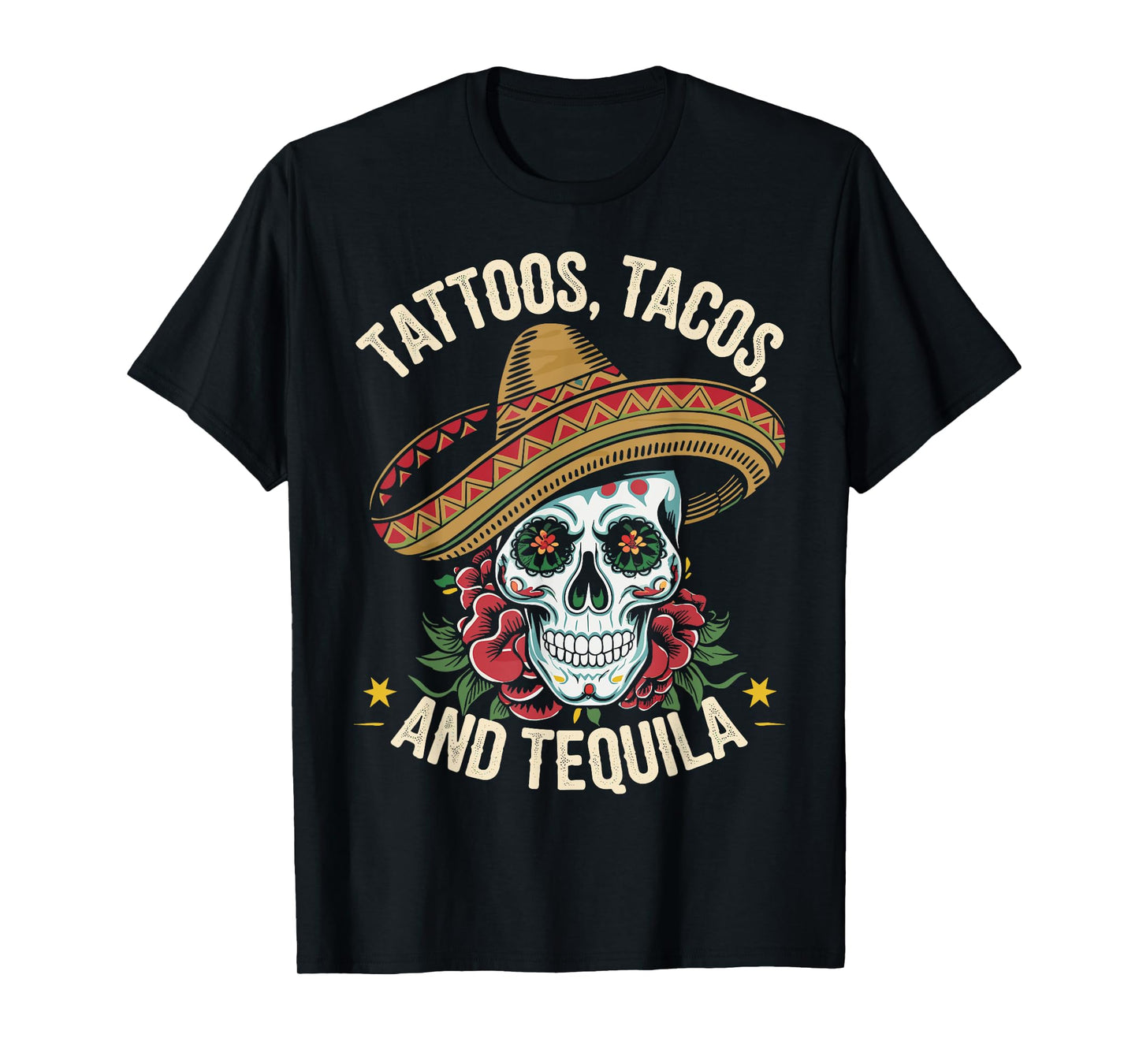 Tequila Tacos Titties Tattoos Vintage Design Apparel Outfit T-Shirt