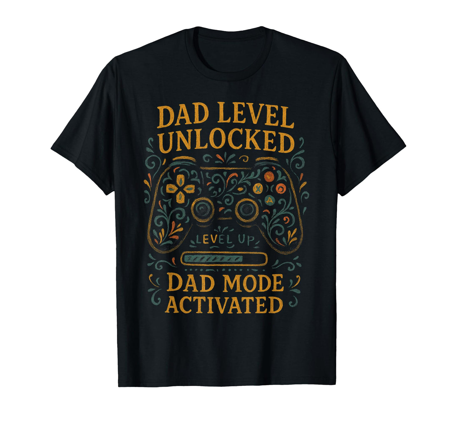 Dad Level Unlocked Gamer Controller Father's Day T-Shirt