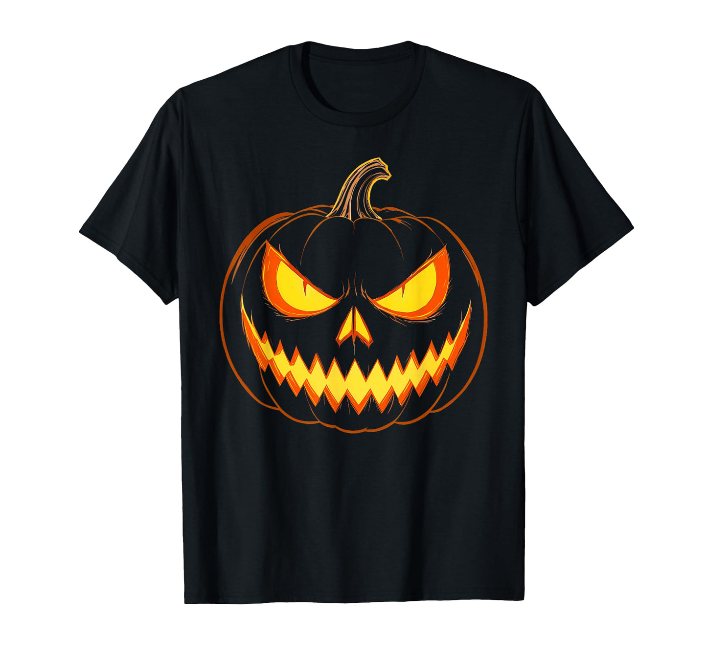 Scary Pumpkin Jack O Lantern Face Halloween Men Boys Kids T-Shirt